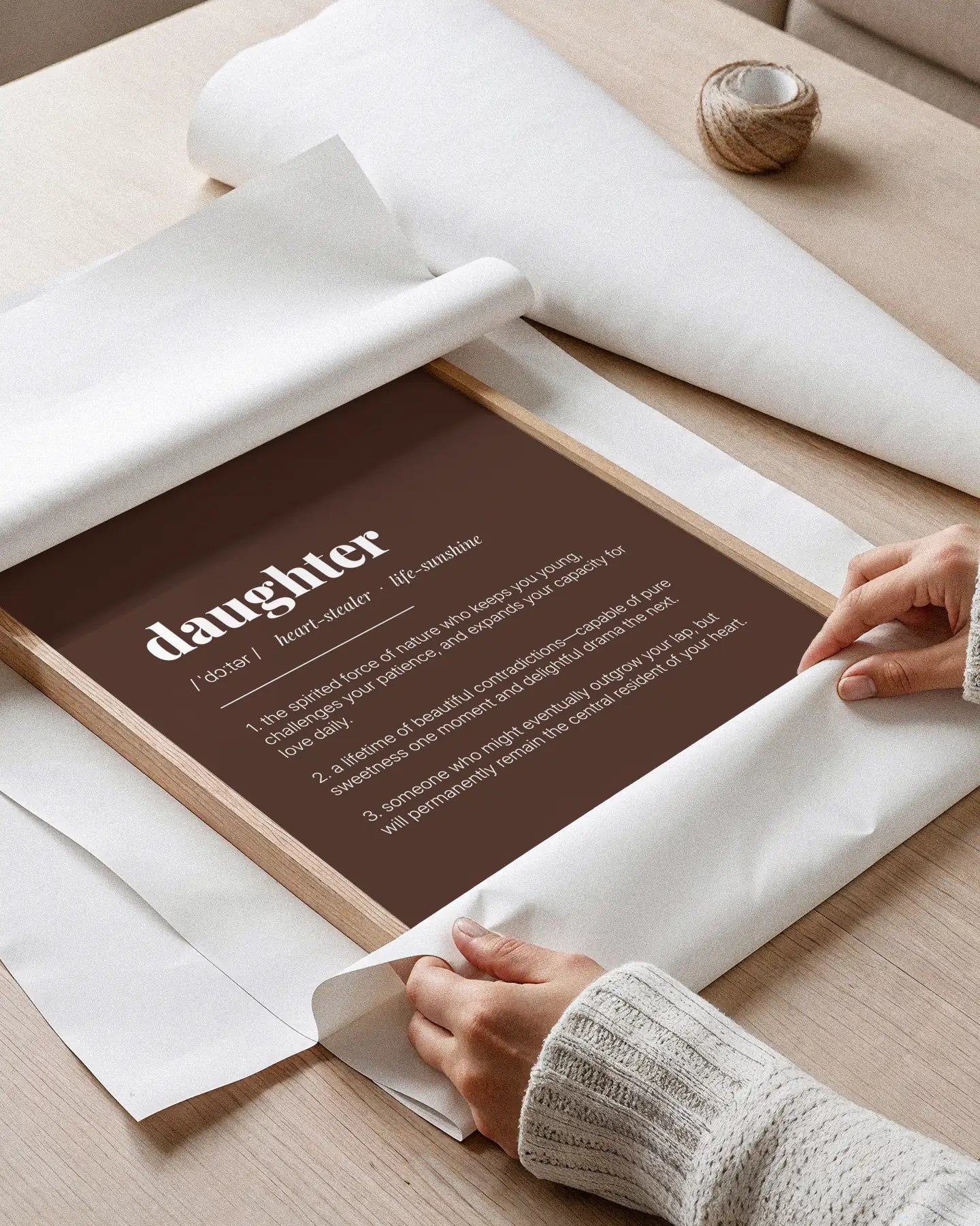 Definition Poster of Daughter on Espresso background