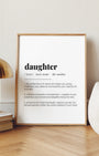 Definition Poster of Daughter on Gallery White background