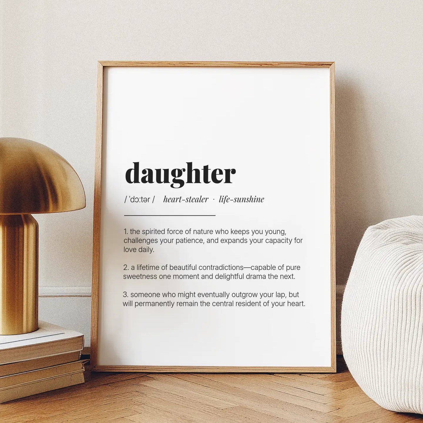 Definition Poster of Daughter on Gallery White background
