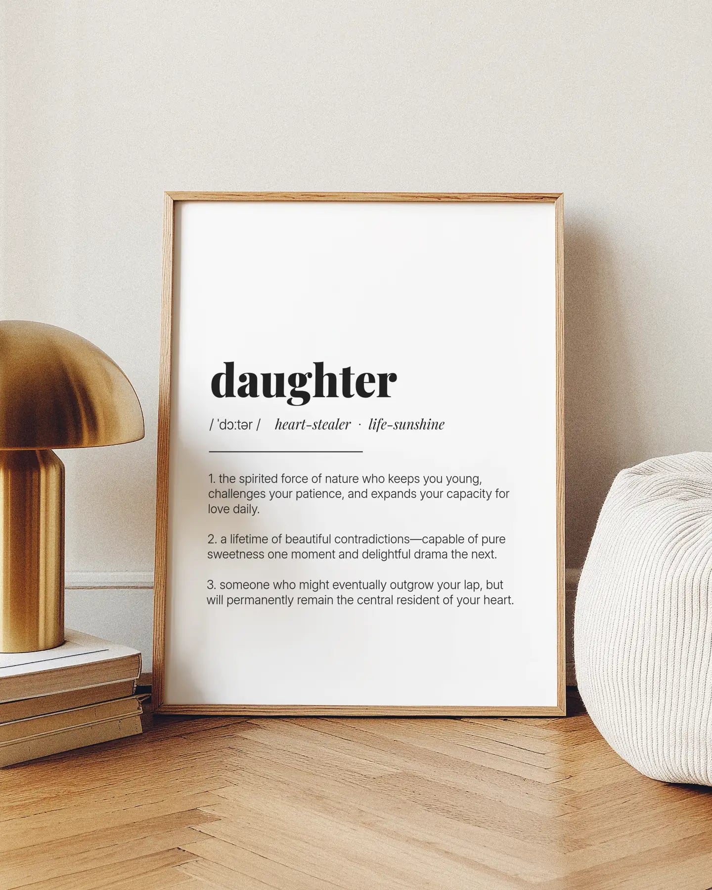 Definition Poster of Daughter on Gallery White background