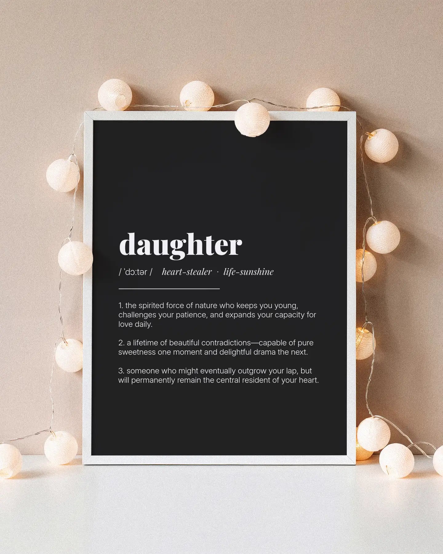 Definition Poster of Daughter on Midnight Ink background