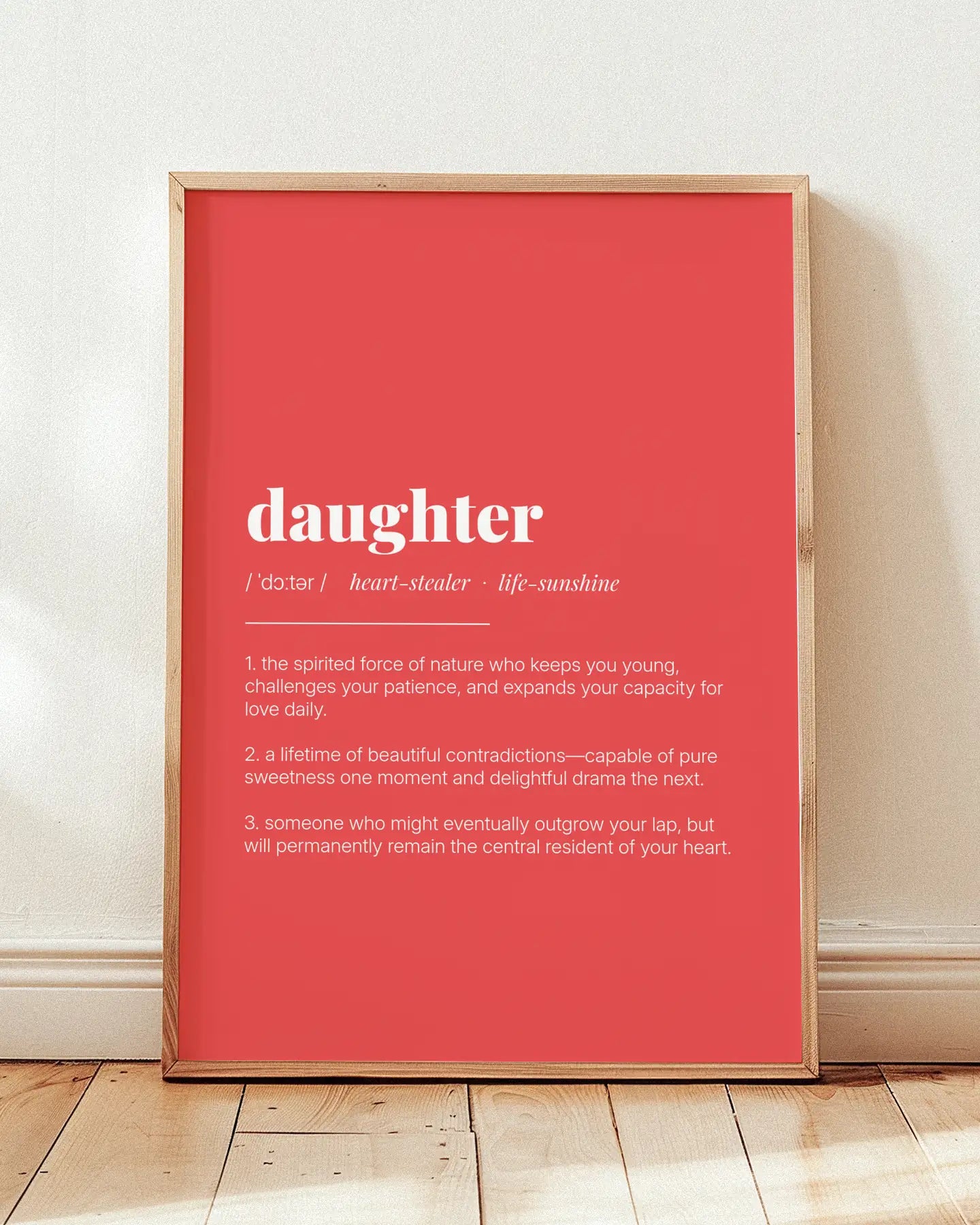 Definition Poster of Daughter on Strawberry background