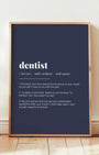 Definition Poster of Dentist on Deep Navy background