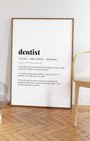 Definition Poster of Dentist on Gallery White background