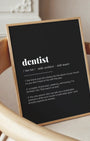Definition Poster of Dentist on Midnight Ink background
