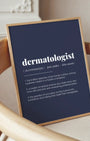 Definition Poster of Dermatologist on Deep Navy background