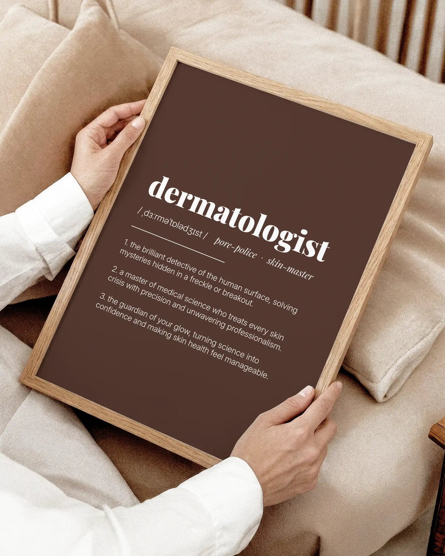 Definition Poster of Dermatologist on Espresso background