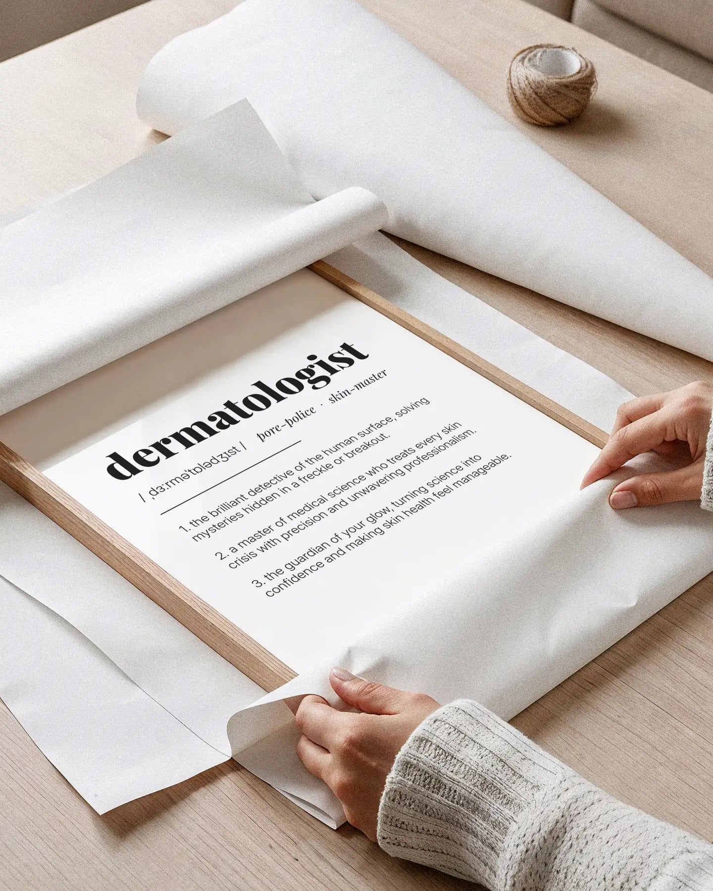 Definition Poster of Dermatologist on Gallery White background