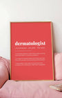 Definition Poster of Dermatologist on Strawberry background