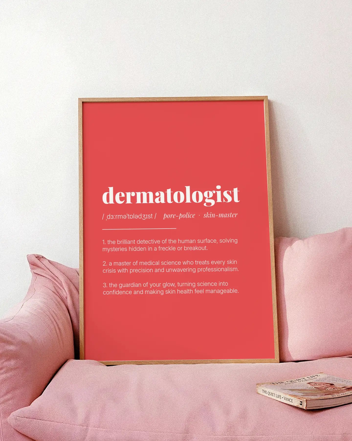 Definition Poster of Dermatologist on Strawberry background