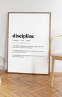 Definition Poster of Discipline on Gallery White background