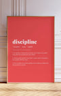 Definition Poster of Discipline on Strawberry background