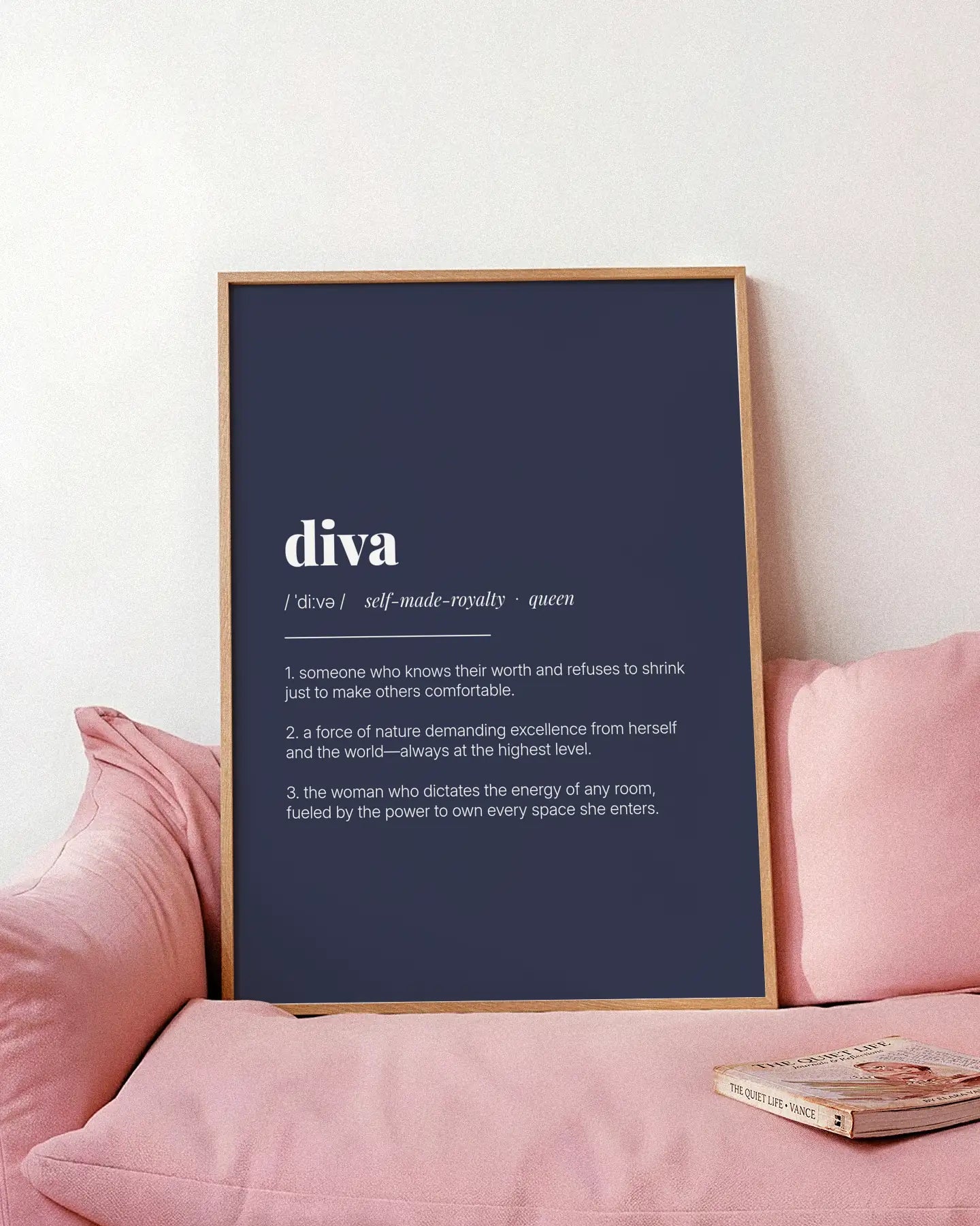 Definition Poster of Diva on Deep Navy background