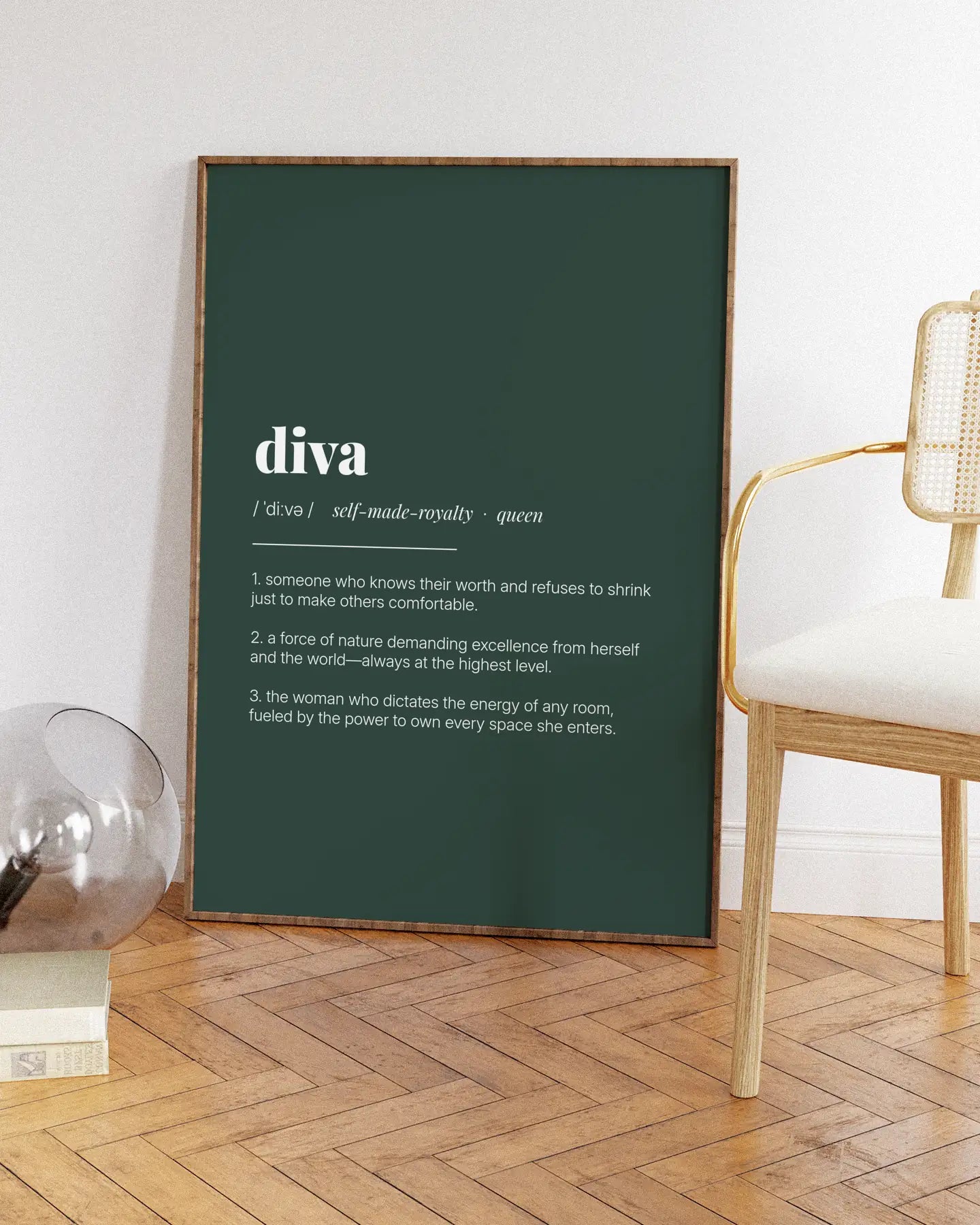 Definition Poster of Diva on Emerald background