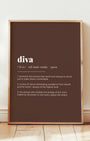 Definition Poster of Diva on Espresso background