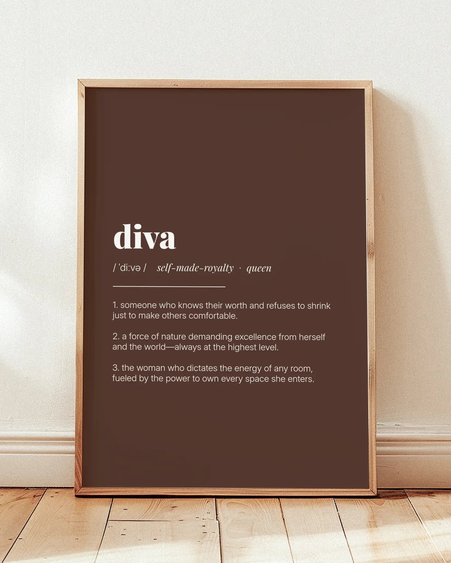 Definition Poster of Diva on Espresso background