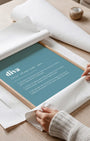 Definition Poster of Diva on Sea Glass background