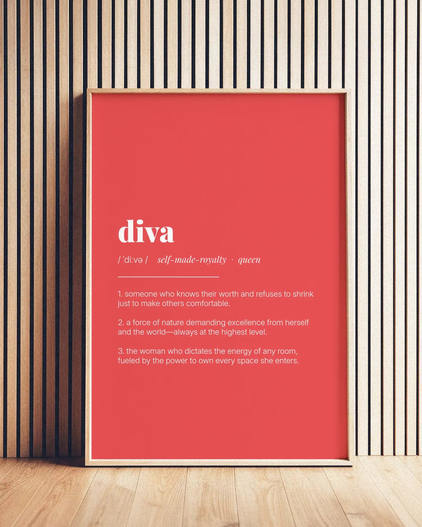Definition Poster of Diva on Strawberry background