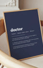 Definition Poster of Doctor on Deep Navy background
