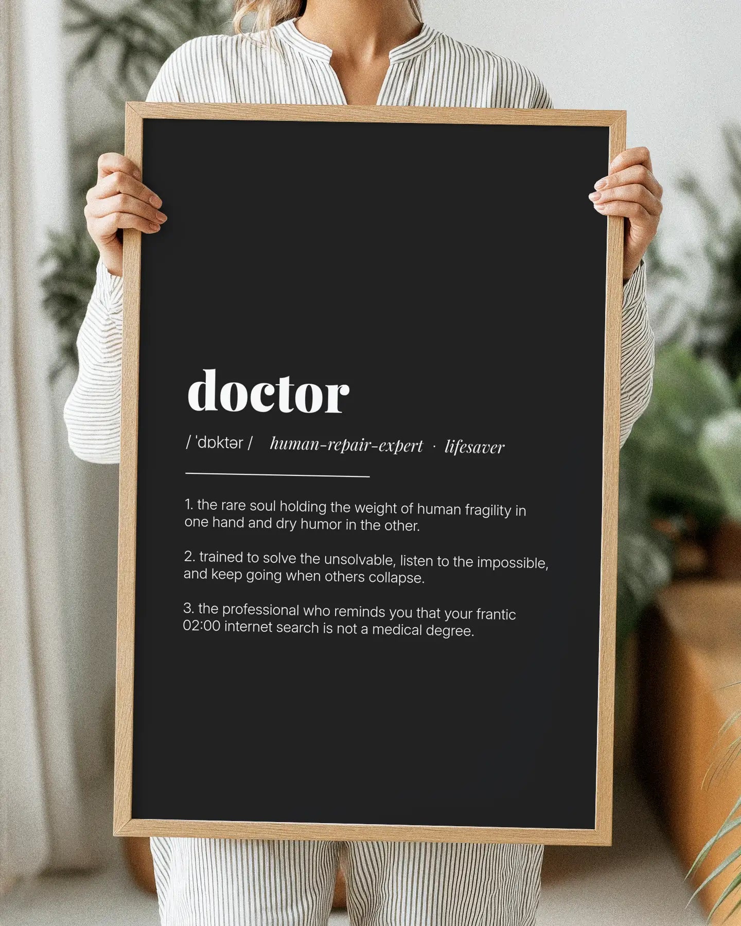 Definition Poster of Doctor on Midnight Ink background