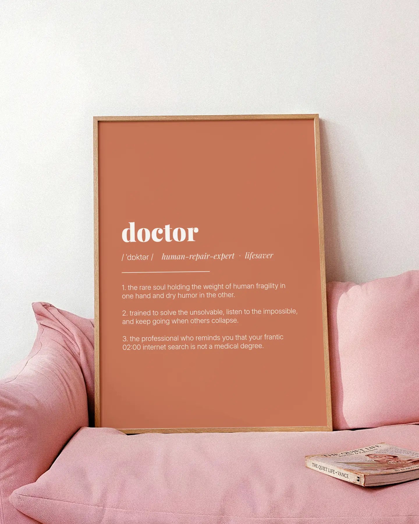 Definition Poster of Doctor on Terracotta background