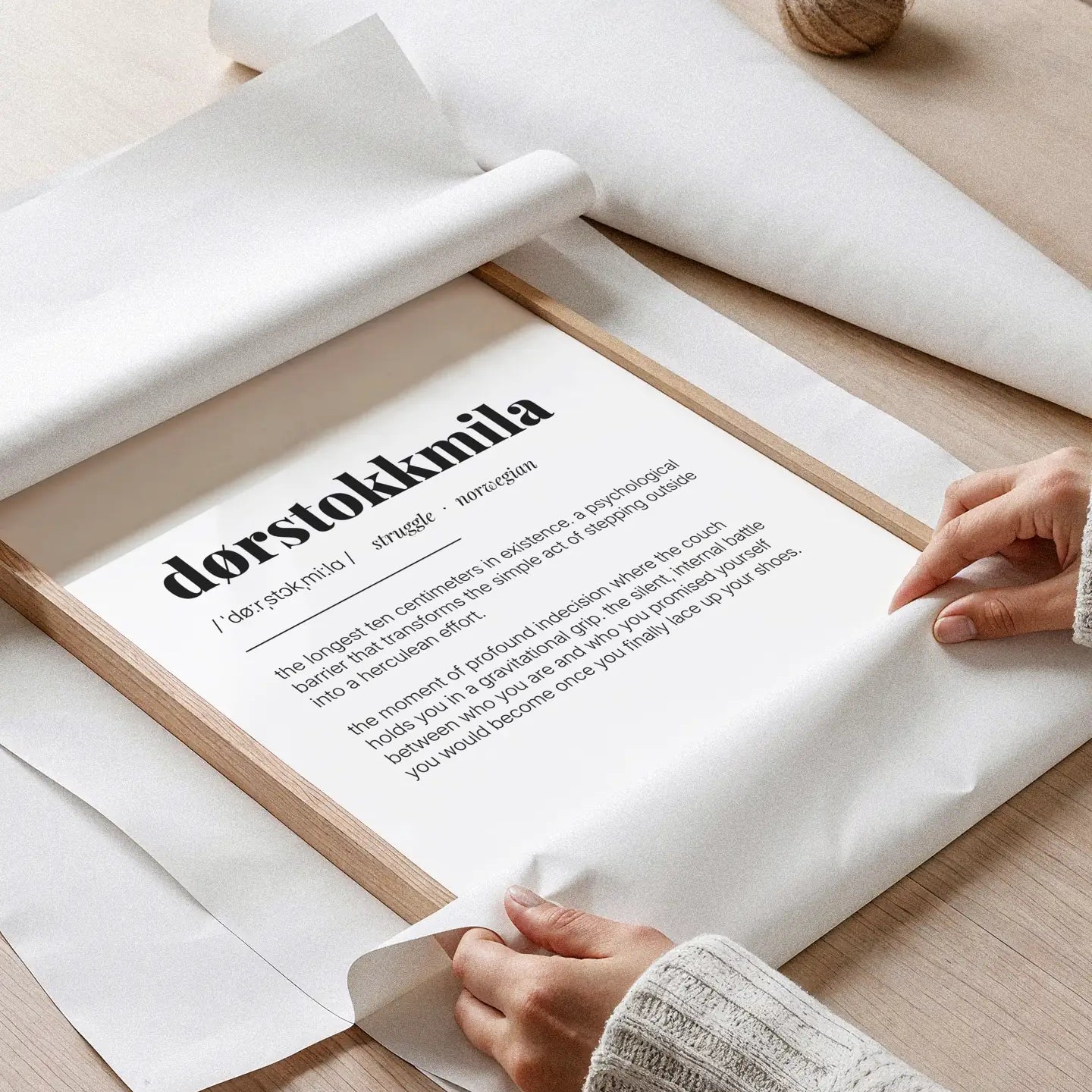 Definition Poster of Dørstokkmila on Gallery White background