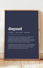 Definition Poster of Dugnad on Deep Navy background