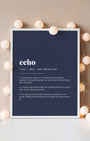 Definition Poster of Echo on Deep Navy background