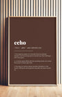 Definition Poster of Echo on Espresso background