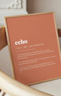 Definition Poster of Echo on Terracotta background
