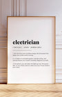 Definition Poster of Electrician on Gallery White background