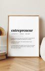 Definition Poster of Entrepreneur on Gallery White background