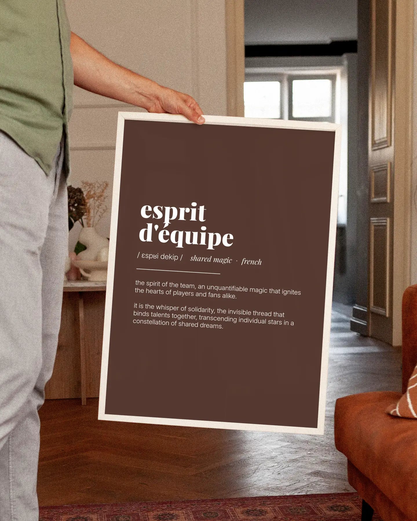 Definition Poster of Esprit<br />d'équipe on Espresso background