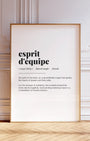 Definition Poster of Esprit<br />d'équipe on Gallery White background