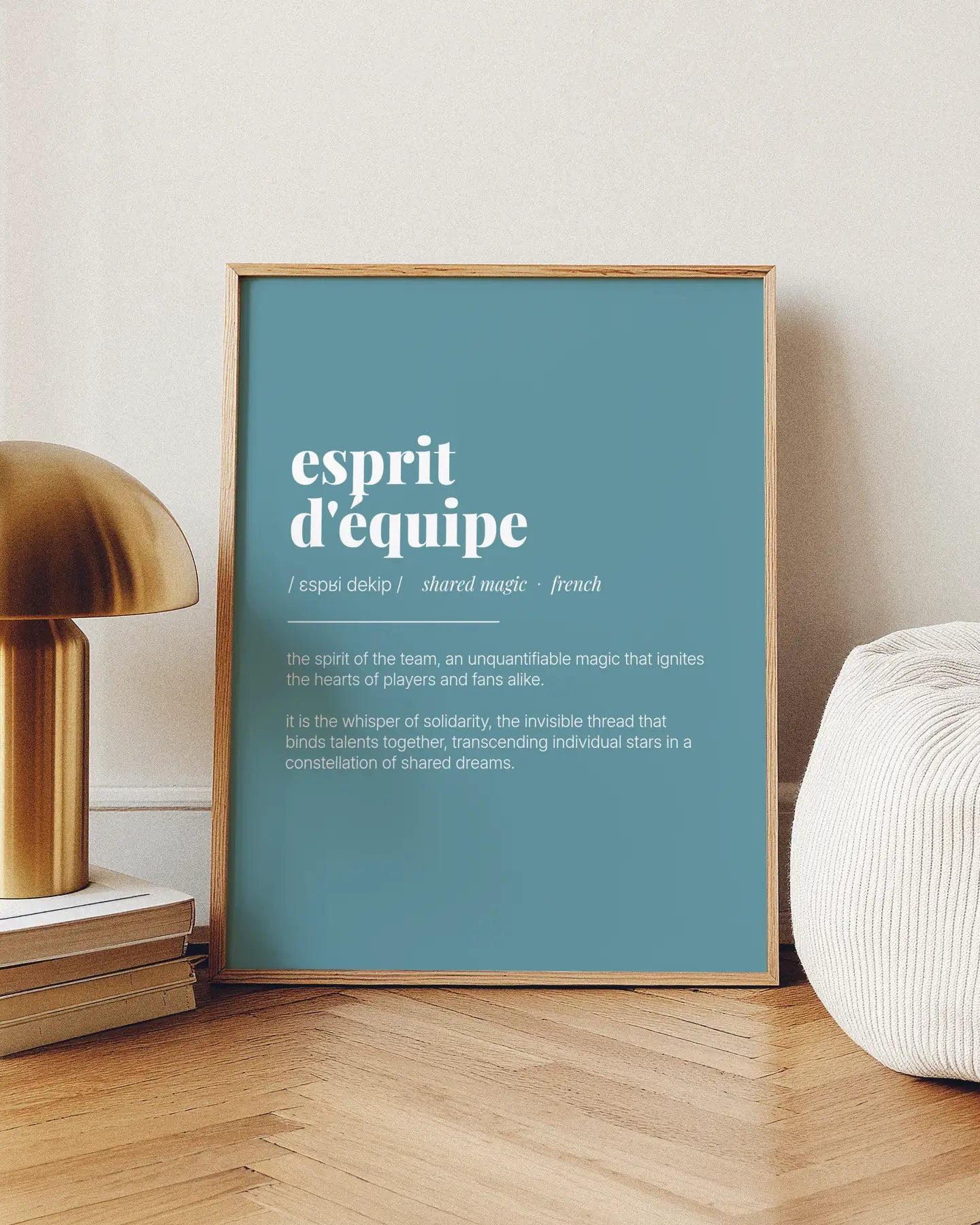 Definition Poster of Esprit<br />d'équipe on Sea Glass background
