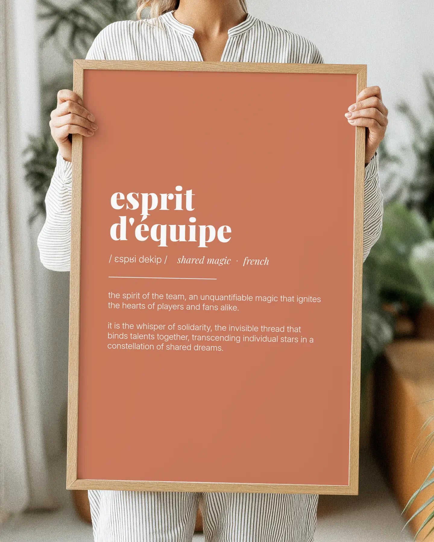 Definition Poster of Esprit<br />d'équipe on Terracotta background