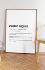 Definition Poster of Estate Agent on Gallery White background