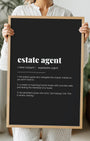 Definition Poster of Estate Agent on Midnight Ink background