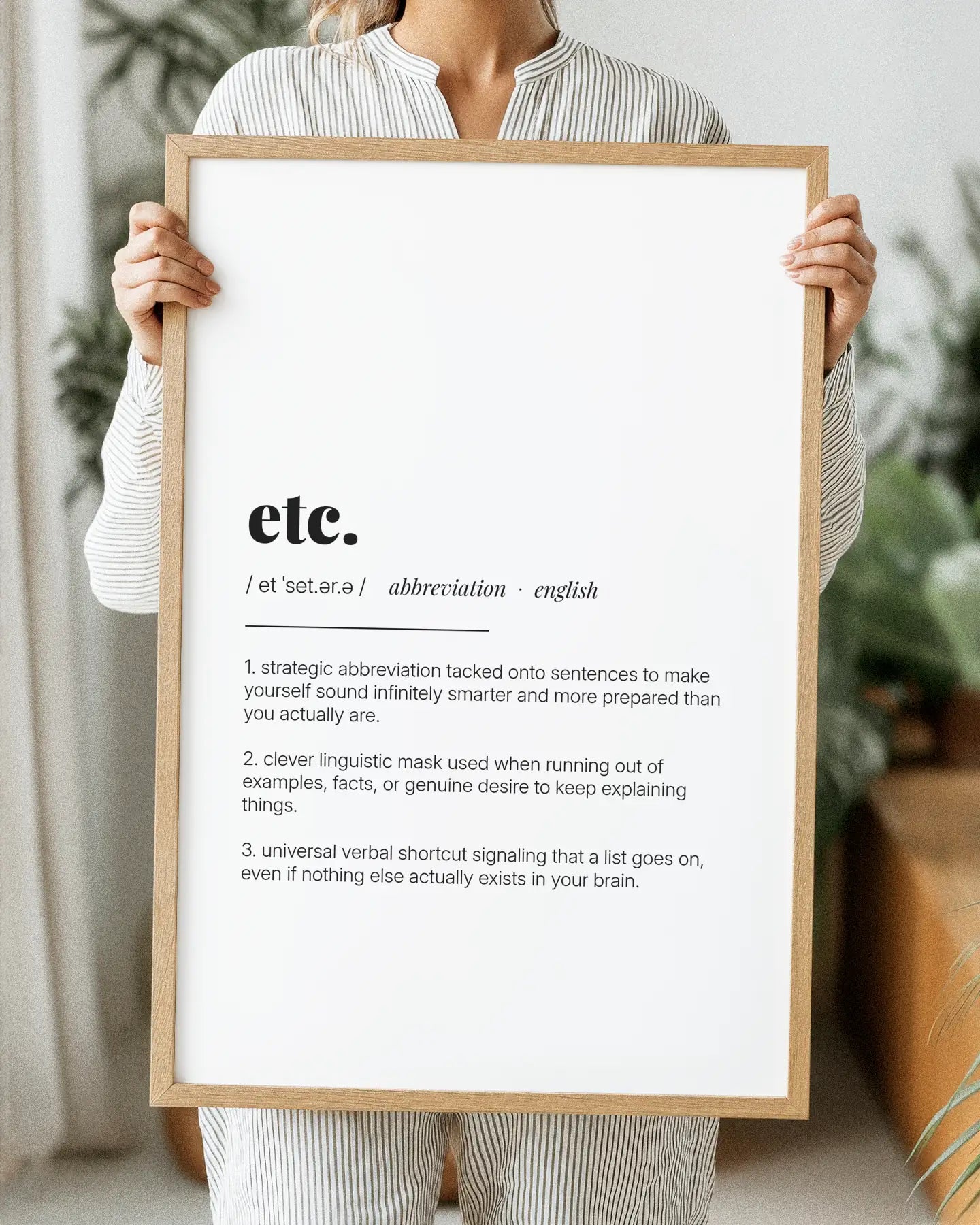 Definition Poster of Etc. on Gallery White background