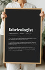 Definition Poster of Fabricologist on Midnight Ink background