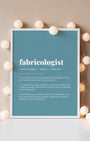 Definition Poster of Fabricologist on Sea Glass background