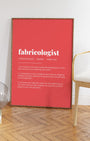 Definition Poster of Fabricologist on Strawberry background