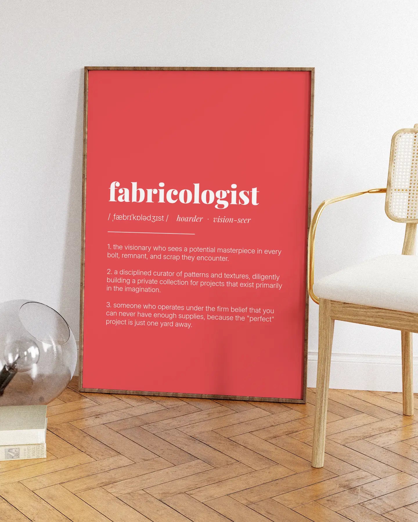 Definition Poster of Fabricologist on Strawberry background