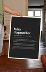 Definition Poster of Fairy<br />Dogmother on Midnight Ink background
