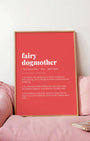 Definition Poster of Fairy<br />Dogmother on Strawberry background