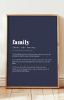 Definition Poster of Family on Deep Navy background