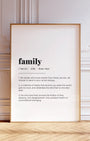 Definition Poster of Family on Gallery White background