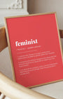 Definition Poster of Feminist on Strawberry background
