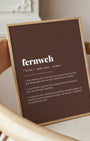 Definition Poster of Fernweh on Espresso background