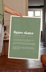 Definition Poster of Figure Skater on Sage Green background